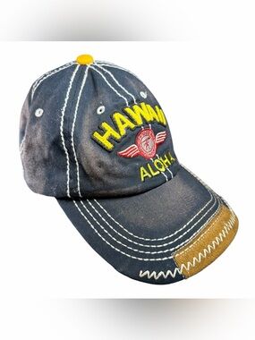 Island Crew Hawaii Aloha Embroidered Vintage-Style Baseball Cap
